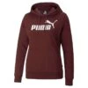 Puma Women's Essentials Logo Hoodie Aubergine -Outdoor Clothing Store 586789 50