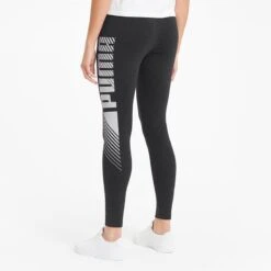 Puma Women's Essentials Graphic Leggings Dark Grey Heather -Outdoor Clothing Store 586875 07 mod02