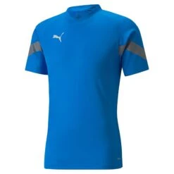 Puma Men's TeamFINAL Training Jersey Electric Blue Lemonade / Smoked Pearl / Silver -Outdoor Clothing Store 657379 02