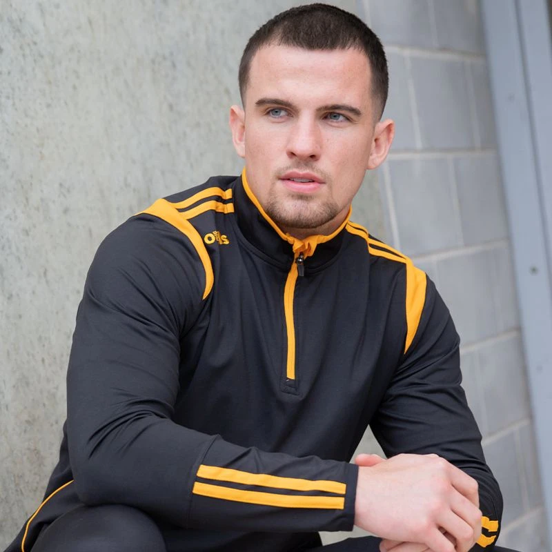 Men's Loxton Brushed Half Zip Top Black / Amber 3 Men's Loxton Brushed Half Zip Top Black / Amber