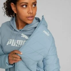 Puma Women's Essentials Padded Jacket Blue Wash -Outdoor Clothing Store 848940 79 mod03