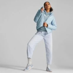 Puma Women's Essentials Padded Jacket Blue Wash -Outdoor Clothing Store 848940 79 mod05