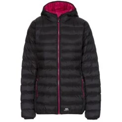 Trespass Women's Abigail Jacket Black / Cassis -Outdoor Clothing Store abigail faclcatr0001 blk a