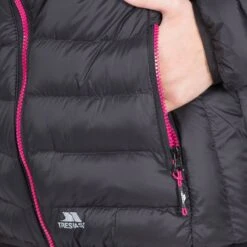 Trespass Women's Abigail Jacket Black / Cassis -Outdoor Clothing Store abigail faclcatr0001 blk m06