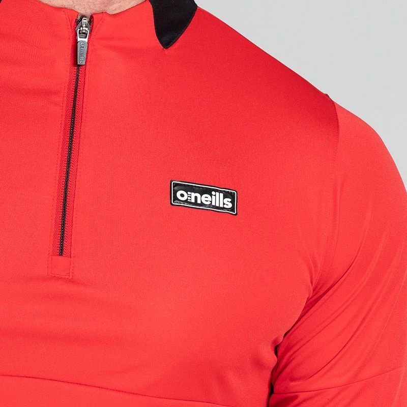 Men's Cody Half Zip Midlayer Top Red / Black / Grey 5 Men's Cody Half Zip Midlayer Top Red / Black / Grey - Image 3