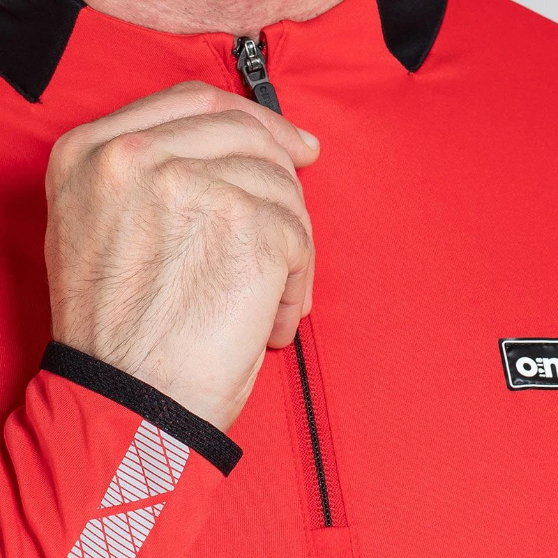 Men's Cody Half Zip Midlayer Top Red / Black / Grey 6 Men's Cody Half Zip Midlayer Top Red / Black / Grey - Image 4