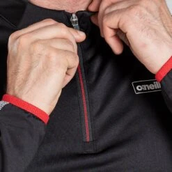 Men's Cody Brushed Half Zip Top Black / Red / Black -Outdoor Clothing Store am3a0106 1