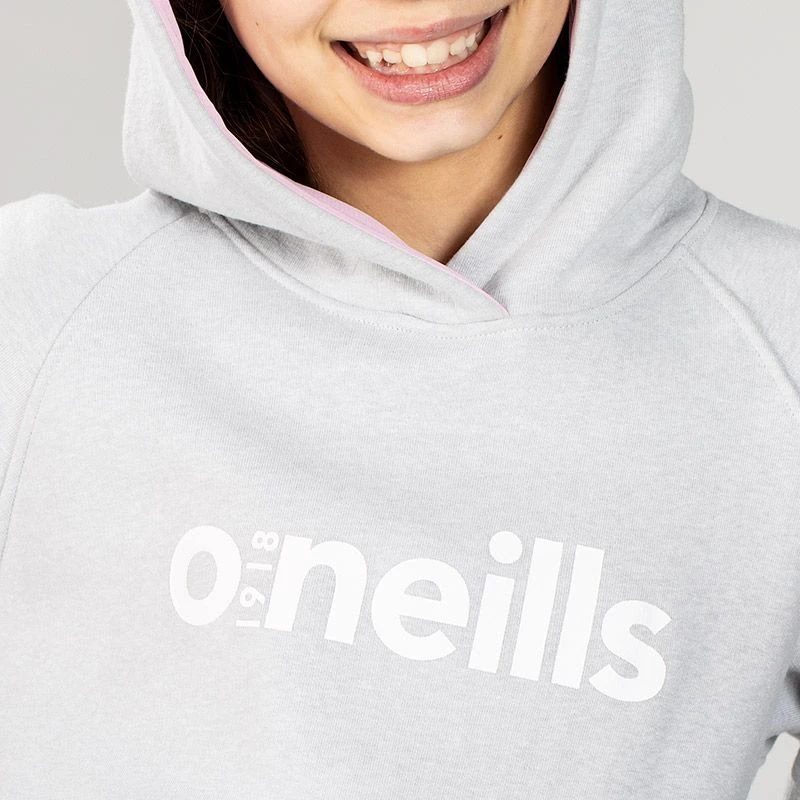 Kids' Emily Fleece Pullover Hoodie Grey / Pink 6 Kids' Emily Fleece Pullover Hoodie Grey / Pink - Image 4