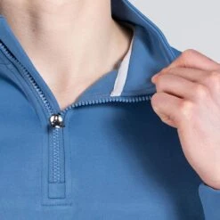 Men's Zack Technical Fleece Half Zip Top Blue / Silver -Outdoor Clothing Store am3a0309
