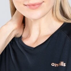 Women's Freya T-Shirt Black / Rose Gold -Outdoor Clothing Store am3a0725