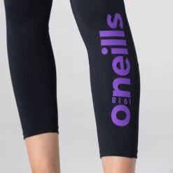 Women's Anya 7/8 Length Leggings Black / Purple -Outdoor Clothing Store am3a0731 2
