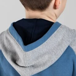 Kids' Daragh Fleece Pullover Hoodie Grey / Blue / Marine -Outdoor Clothing Store am3a1482