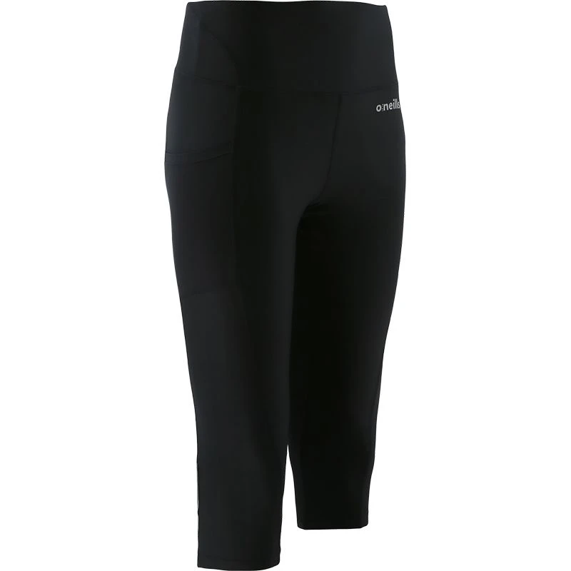 Women's Ariana Capri Leggings Black / Silver 4 Women's Ariana Capri Leggings Black / Silver - Image 2