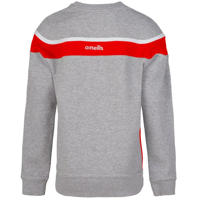 Kids' Auckland Fleece Crew Neck Sweatshirt Grey / Red / White 4 Kids' Auckland Fleece Crew Neck Sweatshirt Grey / Red / White - Image 2
