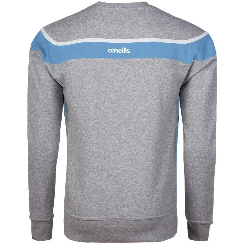 Men's Auckland Fleece Crew Neck Sweatshirt Grey / Sky / White 4 Men's Auckland Fleece Crew Neck Sweatshirt Grey / Sky / White - Image 2