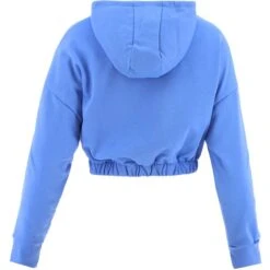 Women's Avelina Cropped Hooded Top Blue -Outdoor Clothing Store avelina 281 flc crop hoodie cornflower 2