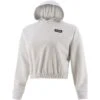 Women's Avelina Cropped Hooded Top Grey -Outdoor Clothing Store avelina 281 flc crop hoodie gry 1