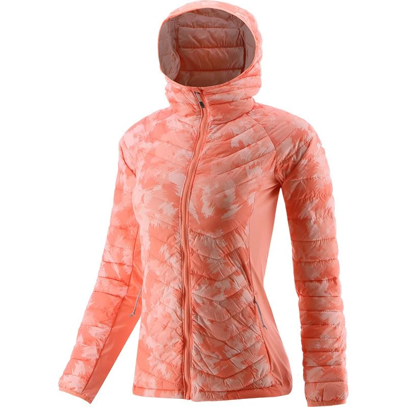 Columbia Women's Powder Lite™ Hybrid Hooded Jacket Coral 3 Columbia Women's Powder Lite™ Hybrid Hooded Jacket Coral