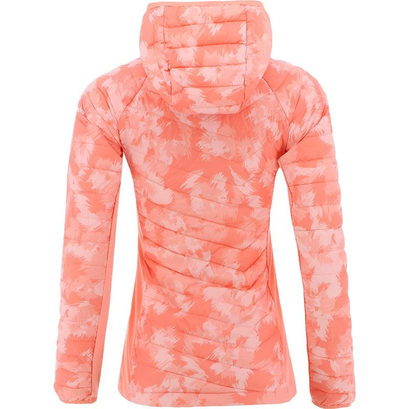 Columbia Women's Powder Lite™ Hybrid Hooded Jacket Coral 4 Columbia Women's Powder Lite™ Hybrid Hooded Jacket Coral - Image 2