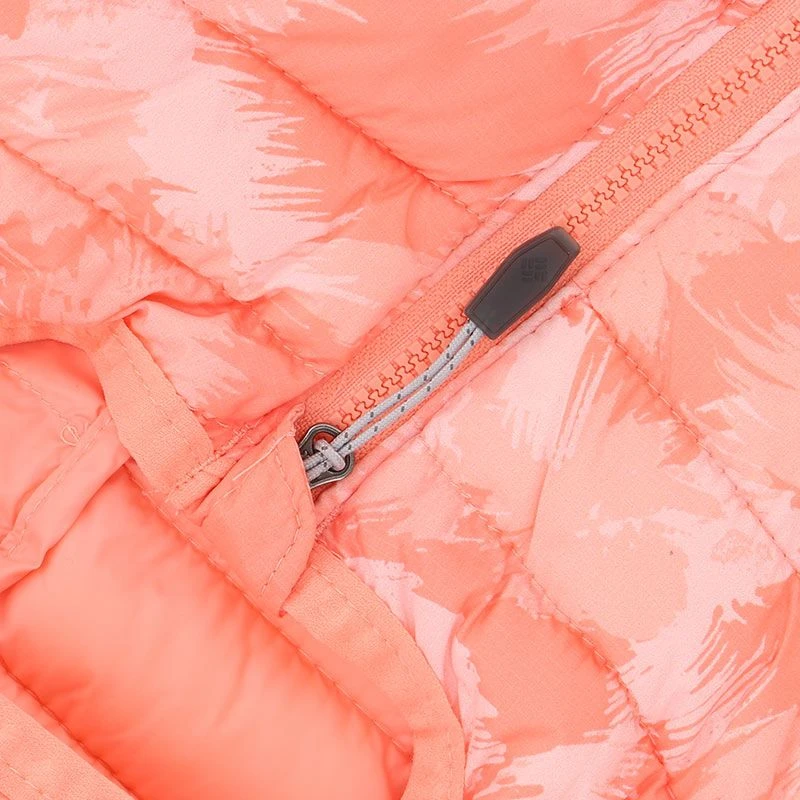 Columbia Women's Powder Lite™ Hybrid Hooded Jacket Coral 6 Columbia Women's Powder Lite™ Hybrid Hooded Jacket Coral - Image 4