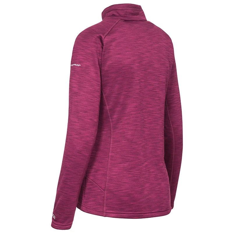 Trespass Women's Fairford Half Zip Fleece Top Grape Wine Marl 4 Trespass Women's Fairford Half Zip Fleece Top Grape Wine Marl - Image 2