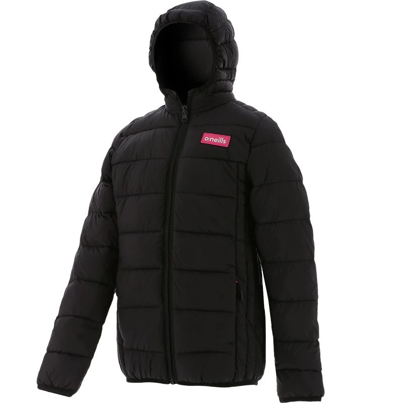 Kids' Fiona Hooded Padded Jacket Black / Pink 3 Kids' Fiona Hooded Padded Jacket Black / Pink