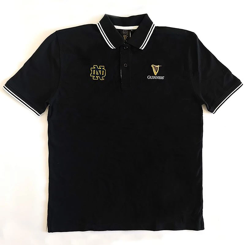 Guinness Men's Notre Dame Cotton Polo Black 4 Guinness Men's Notre Dame Cotton Polo Black - Image 2