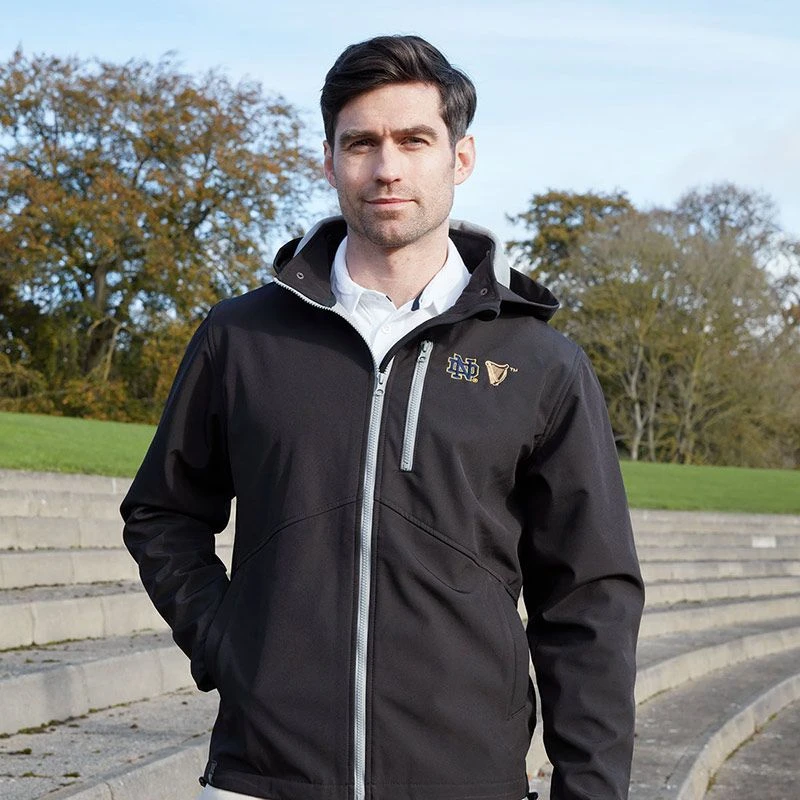 Guinness Men's Notre Dame Softshell Jacket Black 5 Guinness Men's Notre Dame Softshell Jacket Black - Image 3