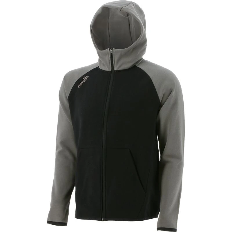 Women's Henry Fleece Full Zip Hoodie Black / Dark Grey 6 Women's Henry Fleece Full Zip Hoodie Black / Dark Grey - Image 4