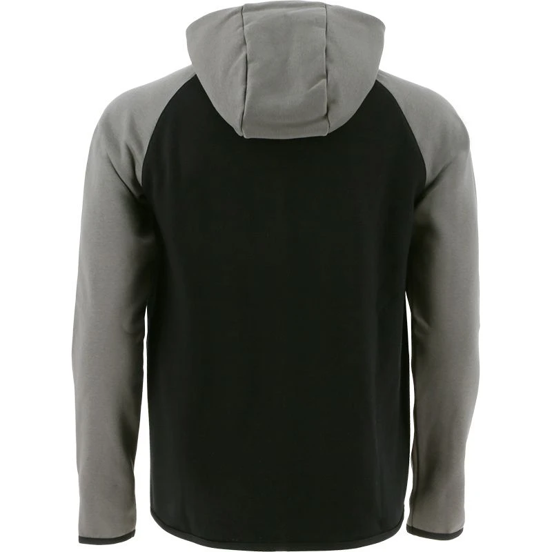Women's Henry Fleece Full Zip Hoodie Black / Dark Grey 7 Women's Henry Fleece Full Zip Hoodie Black / Dark Grey - Image 5