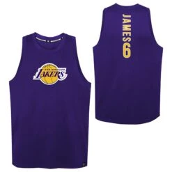 Men's LA Lakers N&N Tank Purple / White / Yellow -Outdoor Clothing Store k2m1fdka 000 laklj lebron james lakers st