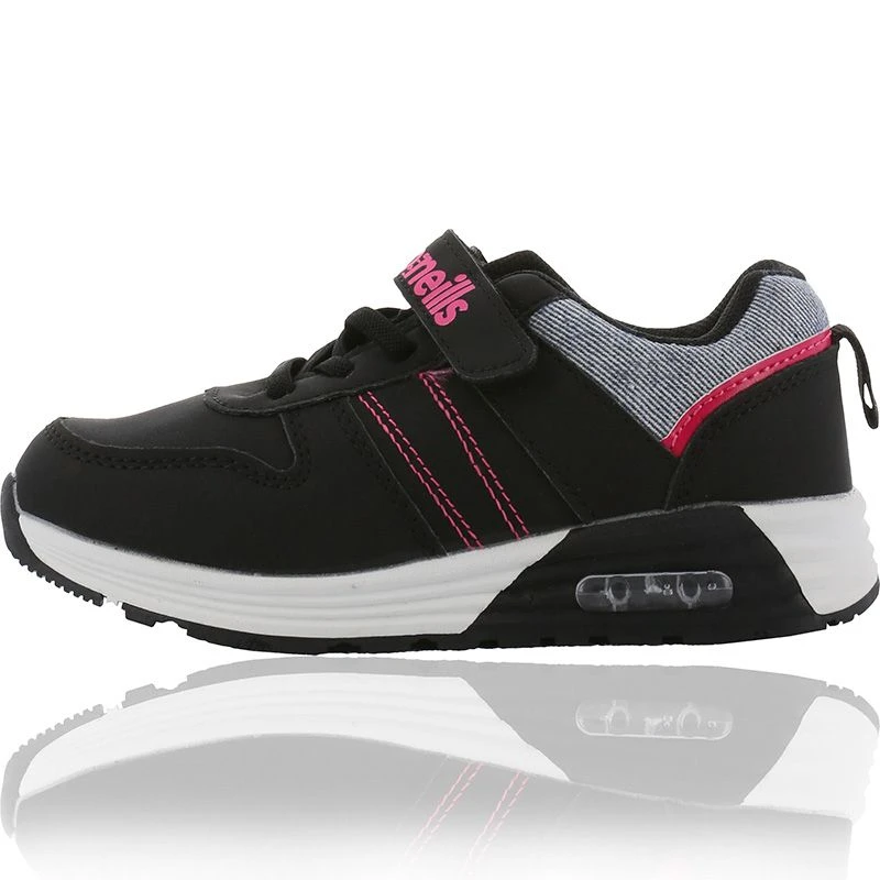 Laura Velcro Junior Trainers Black / Fuschia 3 Laura Velcro Junior Trainers Black / Fuschia