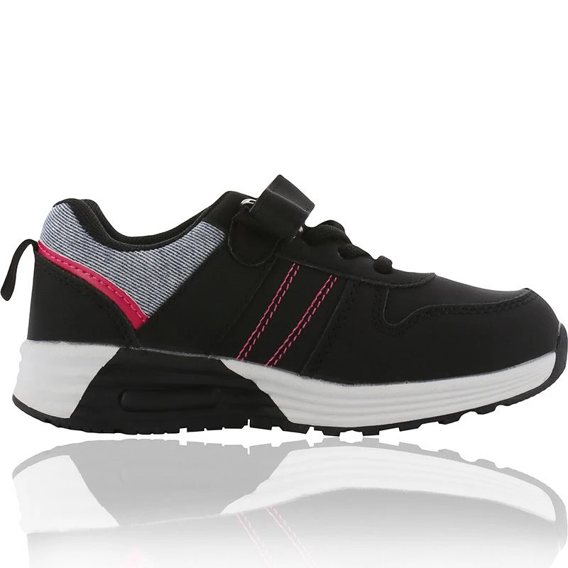 Laura Velcro Junior Trainers Black / Fuschia 4 Laura Velcro Junior Trainers Black / Fuschia - Image 2