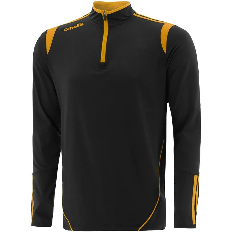 Men's Loxton Brushed Half Zip Top Black / Amber 4 Men's Loxton Brushed Half Zip Top Black / Amber - Image 2