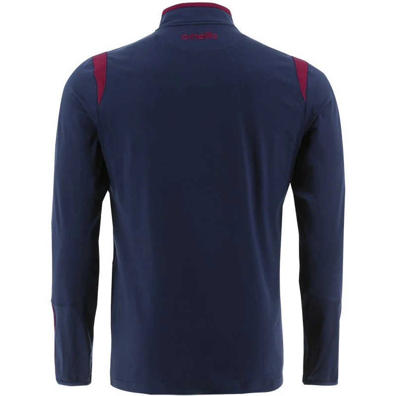 Men's Loxton Brushed Half Zip Top Marine / Maroon 4 Men's Loxton Brushed Half Zip Top Marine / Maroon - Image 2