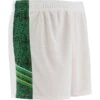 Kids' Mourne Shorts White / Green Shadow / Amber -Outdoor Clothing Store mourne gaelic short printed panel wht emer mar 2 3