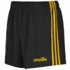 Kids' Mourne Shorts Black / Amber -Outdoor Clothing Store mourne gaelic shorts blk amb 1