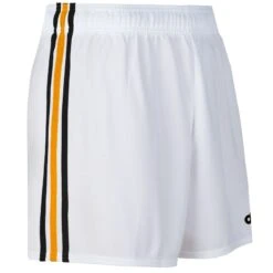 Kids' Mourne Shorts White / Black / Amber -Outdoor Clothing Store mourne gaelic shorts wht blk amb 3s 2 1
