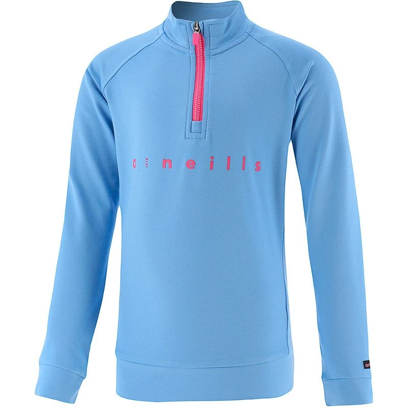 Kids' Natalie Half Zip Top Blue / Pink 5 Kids' Natalie Half Zip Top Blue / Pink - Image 3