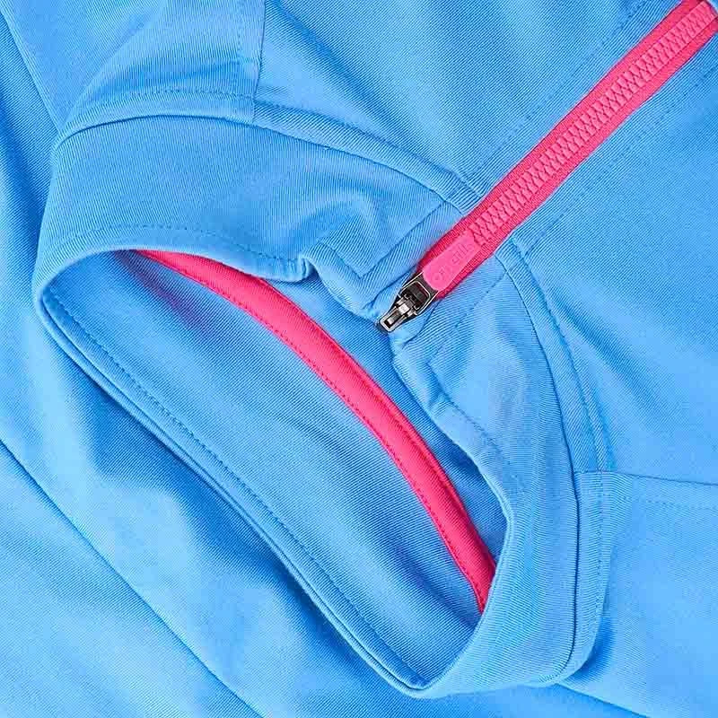 Kids' Natalie Half Zip Top Blue / Pink 8 Kids' Natalie Half Zip Top Blue / Pink - Image 6