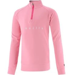 Kids' Natalie Half Zip Top Pink / White -Outdoor Clothing Store nata 273 0 gen pkpkwh kids p1