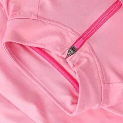 Kids' Natalie Half Zip Top Pink / White -Outdoor Clothing Store nata 273 0 gen pkpkwh kids p5