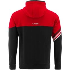 Men's Nevis Fleece Overhead Hoodie Black / Red / White -Outdoor Clothing Store nevis 011 flc hoodie blk red wht 3s 2