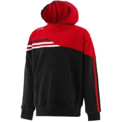 Kids' Nevis Fleece Overhead Hoodie Black / Red / White