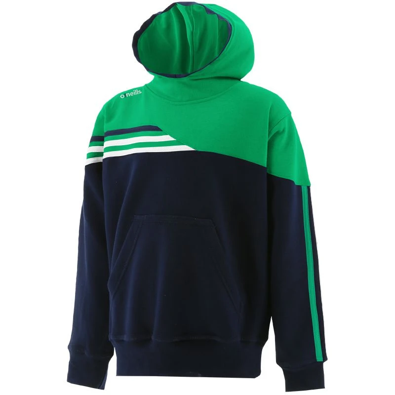 Kids' Nevis Fleece Overhead Hoodie Marine / Green / White 3 Kids' Nevis Fleece Overhead Hoodie Marine / Green / White