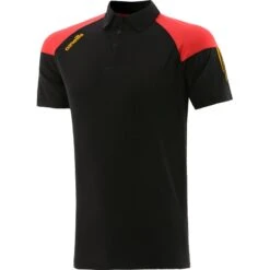 Men's Oslo Polo Shirt Black / Red / Amber