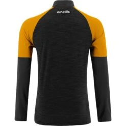 Men's Oslo Brushed Half Zip Top Black / Amber / White -Outdoor Clothing Store oslo 184 2 gen bkamwh adlt p2