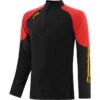 Men's Oslo Brushed Half Zip Top Black / Red / Amber -Outdoor Clothing Store oslo 184 2 gen bkrdam adlt p1