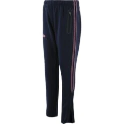 Kids' Pioneer 2 Stripe Hybrid Skinny Bottoms Marine / Pink -Outdoor Clothing Store pioneer227 hybrid skinny pant mar pink 2s 2