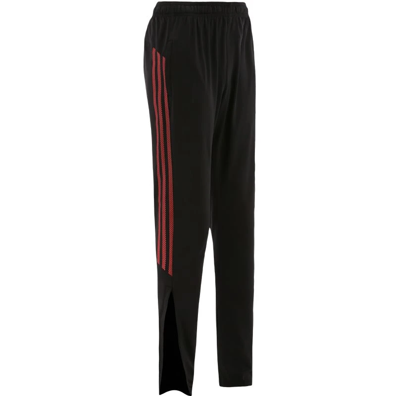 Men's Pluto Brushed Skinny Tracksuit Bottoms Black / Red 4 Men's Pluto Brushed Skinny Tracksuit Bottoms Black / Red - Image 2